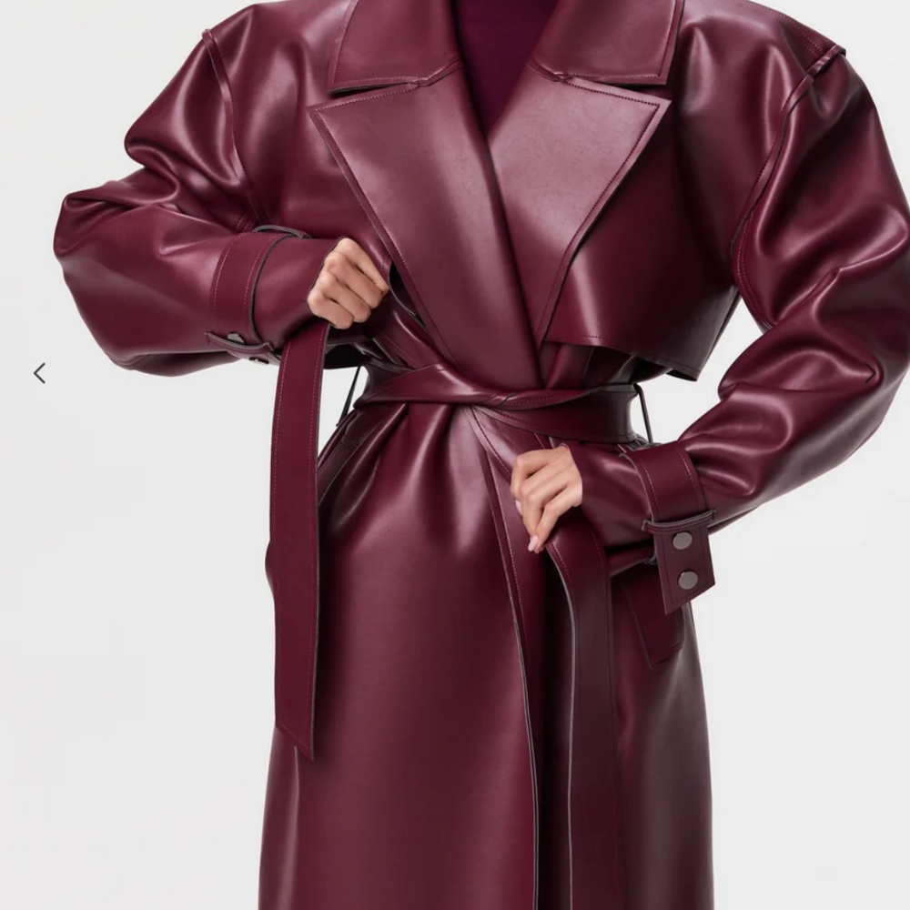 Naked Wardrobe Burgundy Trench Cost - Picture 4 of 4